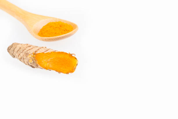 istock Fresh organic root and turmeric powder - Curcuma longa 1153425415
