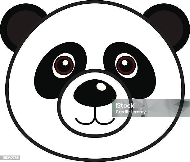 Słodkie Panda Wektor - Stockowe grafiki wektorowe i więcej obrazów Antropomorficzna twarz - Antropomorficzna twarz, Białe tło, Część ciała zwierzęcia