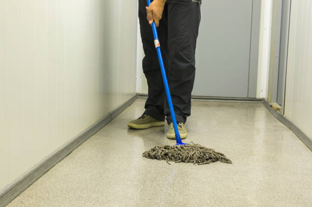 istock Cleaning the house. Floor cleaning with a mop. Bringing order. Housework 1153430209