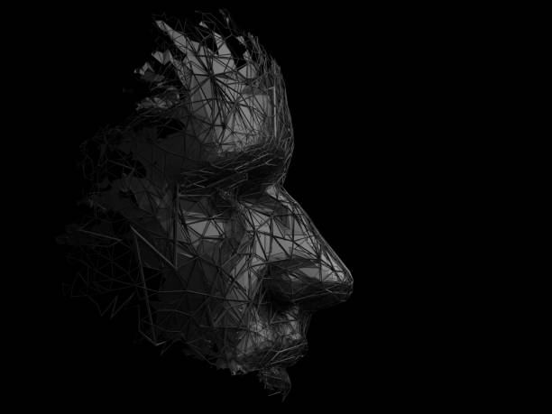 istock Abstract 3D Render of Polygonal Human Face 1153435346