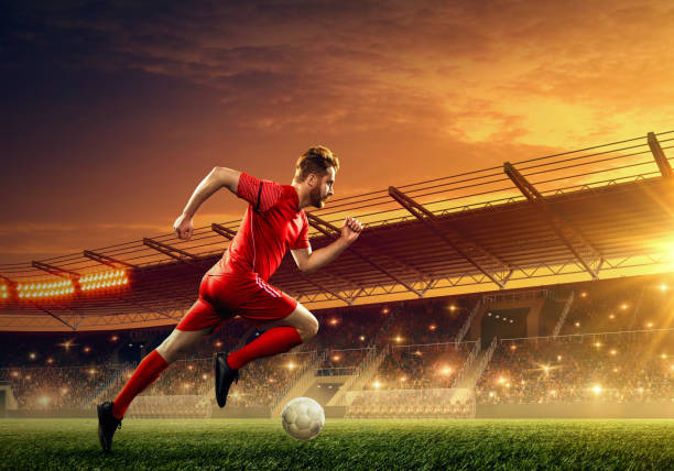 istock Professional soccer player in action 1153435448