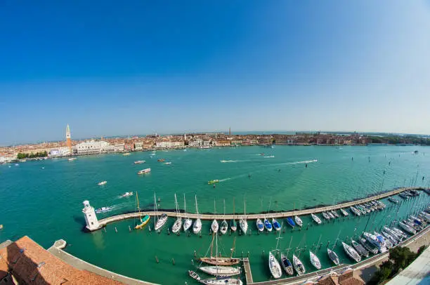 Photo of Europe. Venice. Aerial view of Venice from St Giorgio Maggiore Church ower