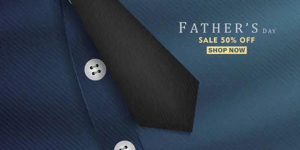 Vector illustration of father's day shirt and tie vector illustration background