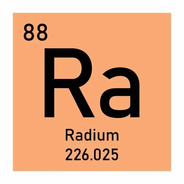 Vector illustration of Radium chemical symbol