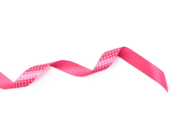 istock Mix Pink ribbon on a white background 1153440312