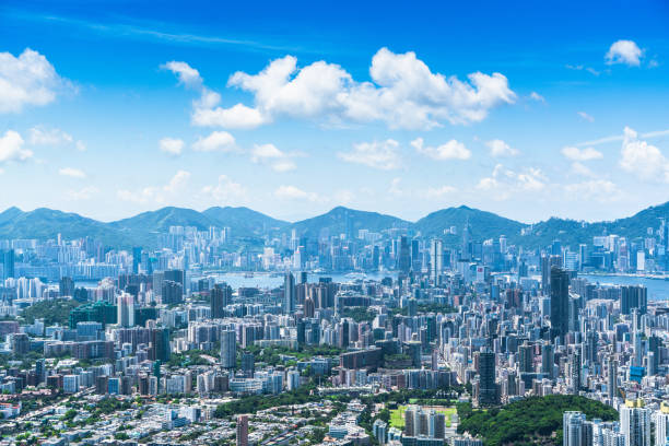 Hong Kong Kowloon city skyline Hong Kong, China - East Asia, Kowloon, Kowloon Peninsula, Poverty kowloon stock pictures, royalty-free photos & images