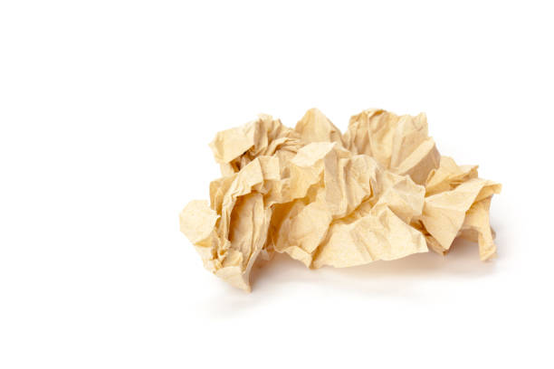 istock Recycled paper on white background 1153442213