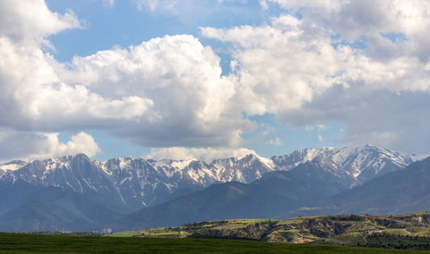 istock Snow Mountain Range Landscape with Blue Sky from Turkey. 1153443240