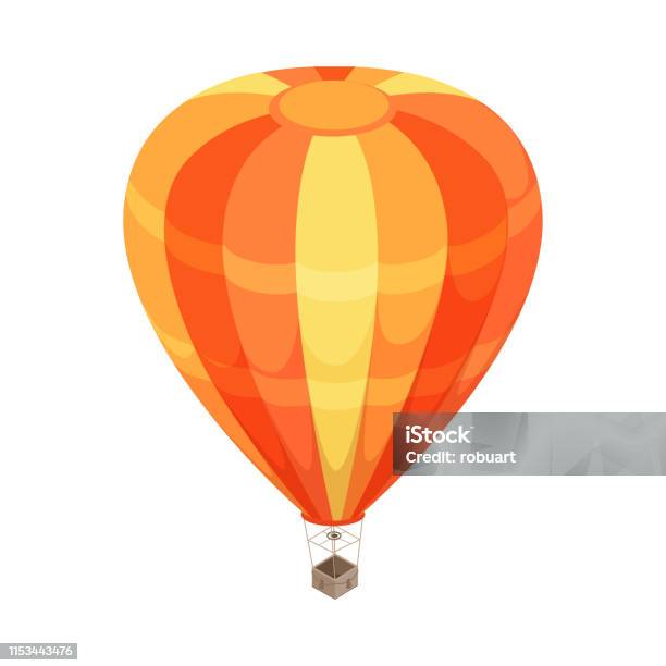 Balloon Vector Icon In Isometric Projection Stock Illustration - Download Image Now - Isometric Projection, Hot Air Balloon, Adventure