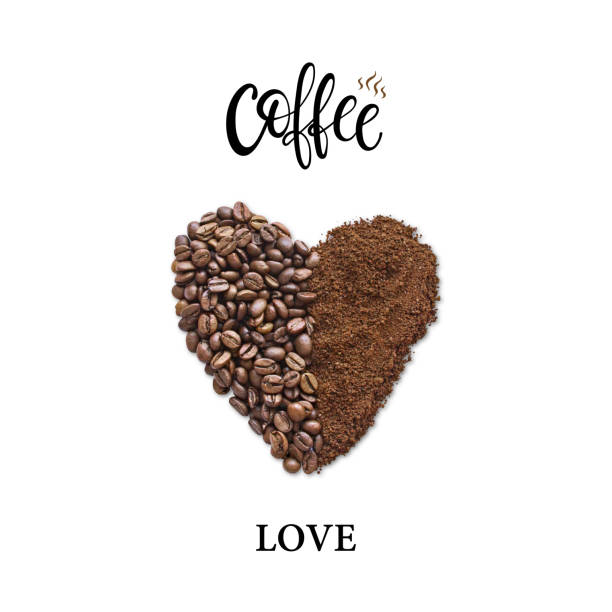 istock Creative layout made of coffee beans and coffee powder 1153446021