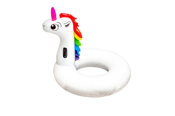 istock Rubber unicorn pool or beach toy isolated on white background. 1153448232