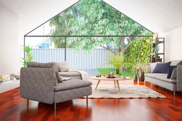 istock House Interior with Garden View 1153448948
