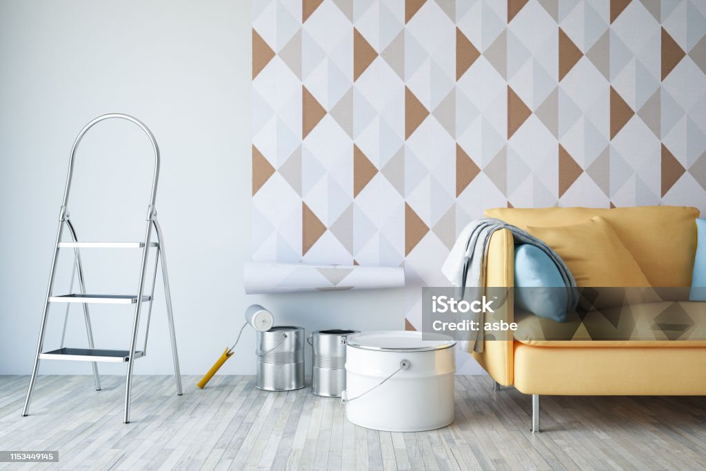 Pegar Fondos De Pantalla En Casa Foto de stock y más banco de imágenes de Papel de pared - Papel de pared, Renovación, Renovación del hogar - iStock Pegar Fondos De Pantalla En Casa Foto de stock y más banco de imágenes de Papel de pared - Papel de pared, Renovación, Renovación del hogar - iStock