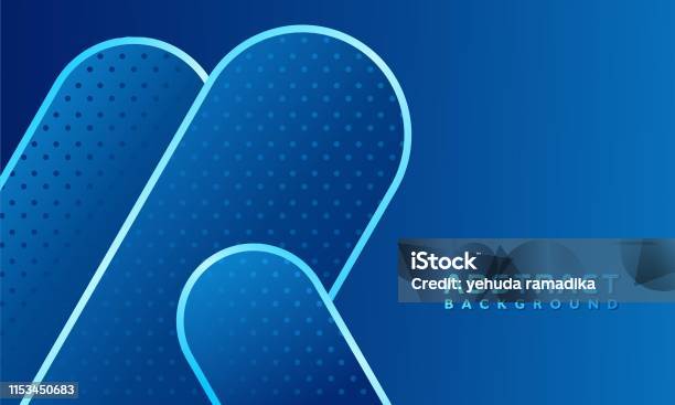 Irregular Blue Color Abstract Background On Blue Color With Irregular Shape And Shiny Lines ...