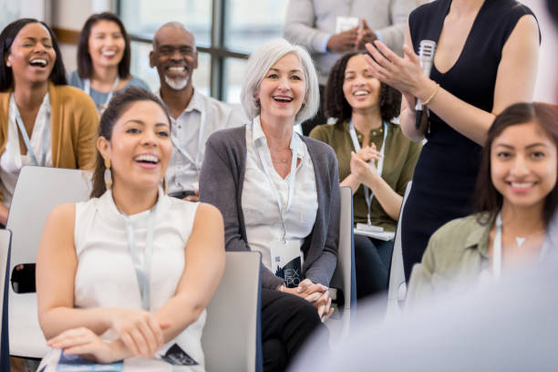 istock Diverse audience truly enjoys the last speaker's comments 1153450889