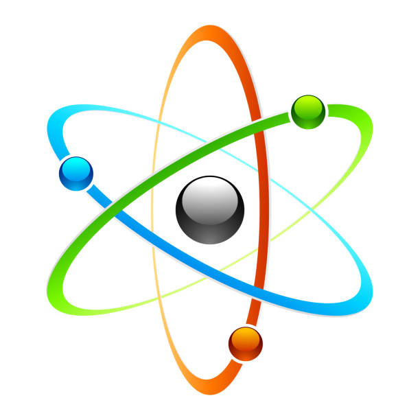 atom 기호까지 - atom nuclear energy physics science stock illustrations