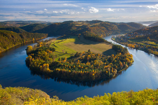 istock Very beatiful lookout on the Vltava river during sunset 1153454749