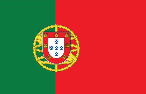 Portuguese Flag Vector Flag of Portugal setúbal city portugal stock illustrations