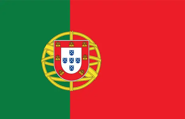 Vector illustration of Portuguese Flag
