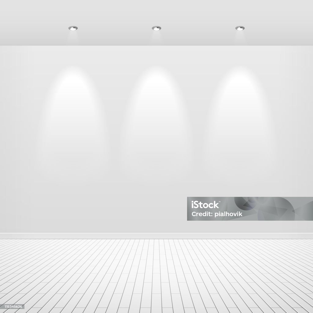 Пустой белая стена - Векторная графика Чистое помещение роялти-фри