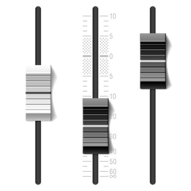 Mixing console Vector illustration of a mixing console volume knob stock illustrations