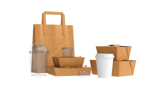 istock Packaging food box cardboard brown open and closed 1153457163