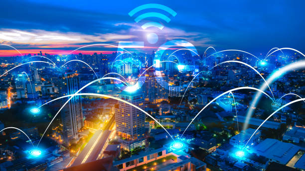 istock 5G network and internet of things on city background, 5G network wireless systems, Smart city and communication network concept . 1153457673