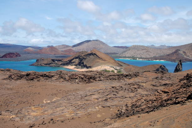 Bartolomé Island in the Galápagos Islands Bartolomé Island in the Galápagos Islands isla san salvador stock pictures, royalty-free photos & images