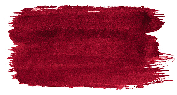 Burgundy Watercolor background  with sharp borders and divorces. Watercolor rough brush stains. With copy space for text.