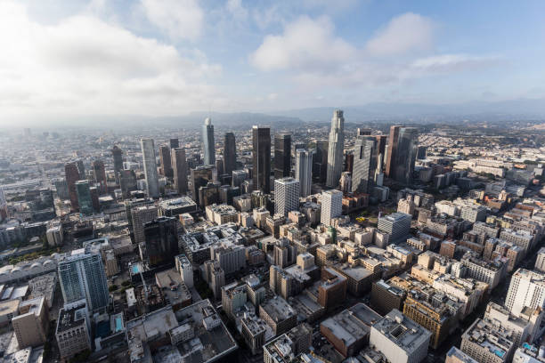 istock Los Angeles Aerial with Afternoon Clouds 1153466775