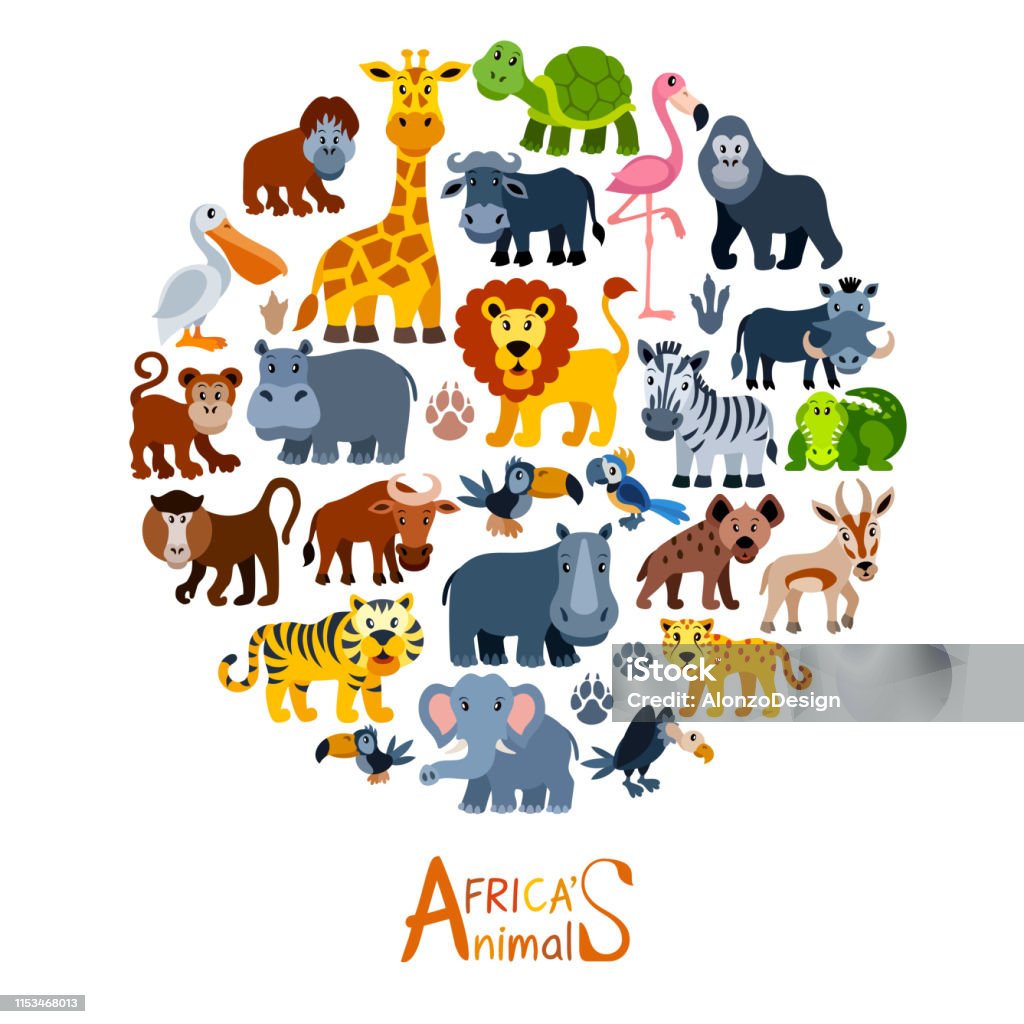 Cartoon Wild Animal Characters Stock Illustration - Download Image Now -  Animal, Zoo, Cartoon - iStock
