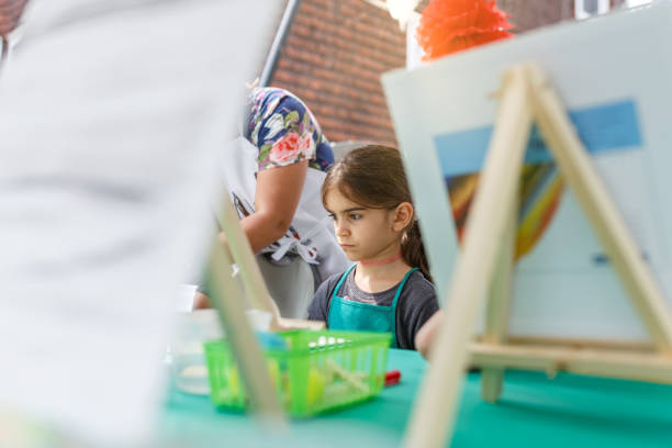 istock Children learning to paint in community activity 1153468200