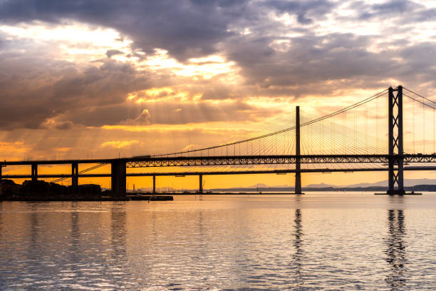 istock Beautiful sunset at The Forth road bridge and Queensferry crossing bridge Edinburgh 1153469093
