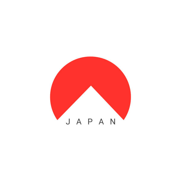 ilustraciones, imágenes clip art, dibujos animados e iconos de stock de icono de vector japan. logotipo abstracto de japón - made in japan