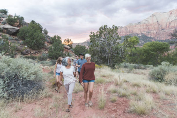 istock Multi-generational group of hikers in the Utah desert 1153475856