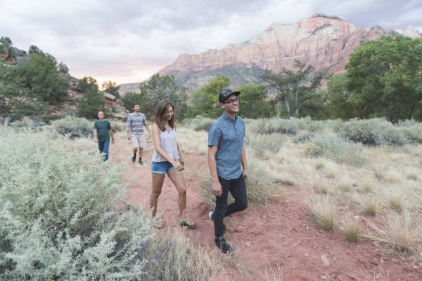 istock Multi-generational group of hikers in the Utah desert 1153475892