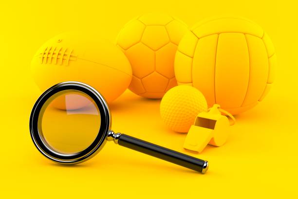 istock Sport background with magnifying glass 1153478858