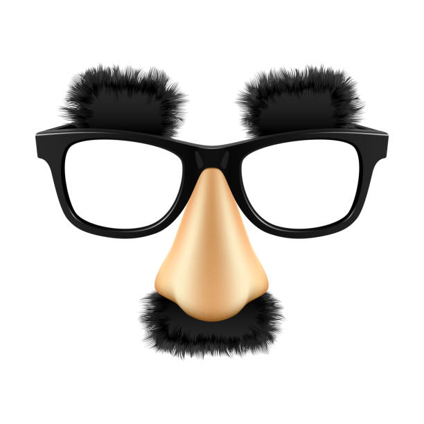 Funny mask. Vector. Detailed vector illustration. Ready to be used on any face. nose stock illustrations