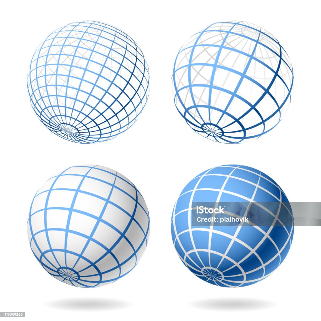 Globe - clipart vectoriel de Maillage filaire libre de droits