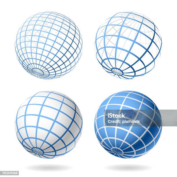Globe Vecteurs libres de droits et plus d'images vectorielles de Maillage filaire - Maillage filaire, Sphère, Abstrait