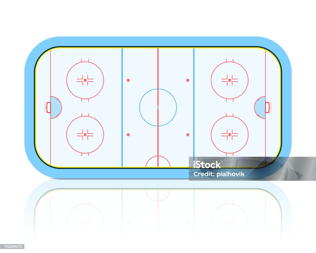 Pista di Hockey su - arte vettoriale royalty-free di Pista di hockey su ghiaccio