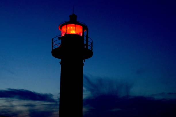 istock Lighthouse shining in the dark.Beautiful 1153494038