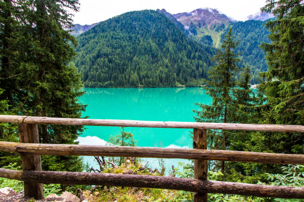 The Antholzer See a little lake in South Tyrol