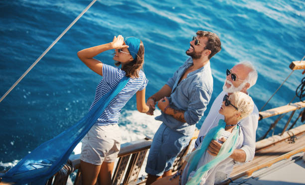istock Family taking a sailing cruise. 1153498660