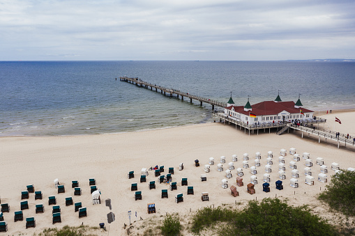 The shoreline of the Baltic Sea, northern Germany. Ahlbeck, Heringsdorf.