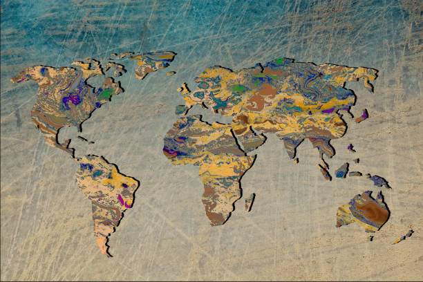 istock Roughly sketched out world map as global business concepts 1153507812