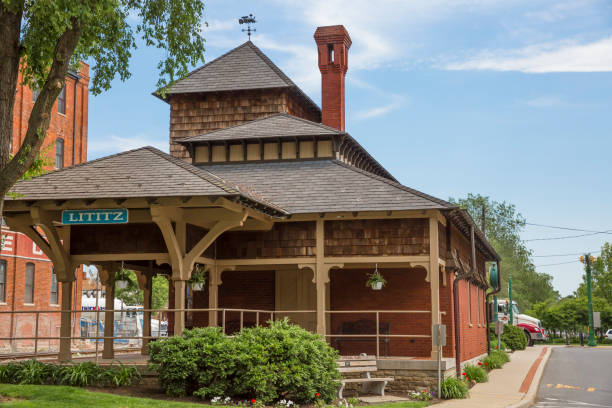 Old railroad station in Lititz Pennsylvania