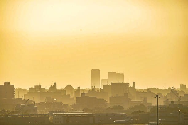 istock Tokyo skyline silhouette and sunset 1153525446