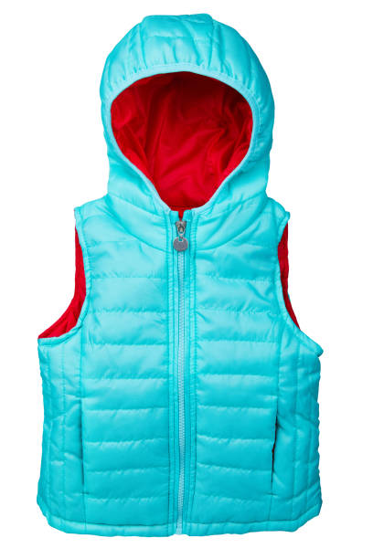 istock Sleeveless blue vest or jacket for girl 1153526213