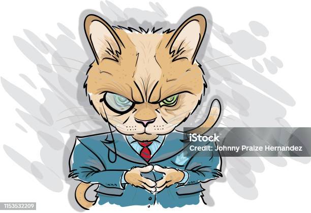 Evil Boss Cat Stock Illustration - Download Image Now - Anger, Business,  Cartoon - iStock